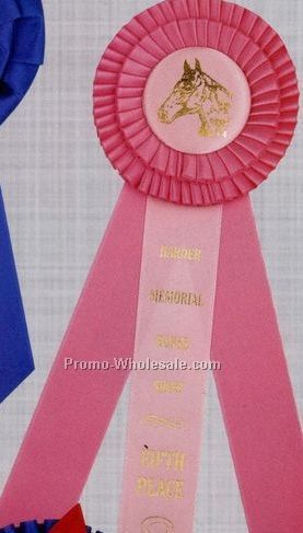 12-1/2" Custom Double Rosette With 1-5/8"x10" Triple Streamer