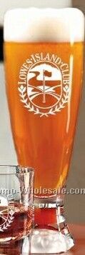 12 Oz. Fairway Tall Beer Glass (Light Etch) - Set Of 4