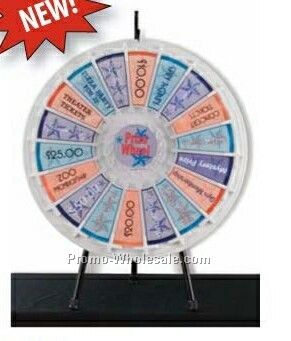 18-slot White Tabletop Prize Wheel (31")