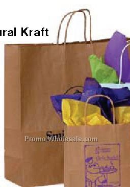 18"x7"x18" Natural Kraft Paper Shopping Tote Bags