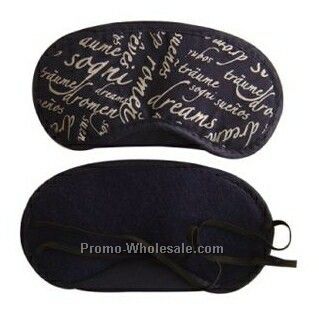 19cmx9cm 100% Polyester Eye Mask (Black)