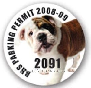 2" Round Full Color Static Cling Decal