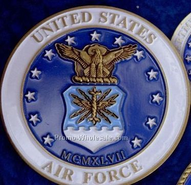 2-1/2" Air Force Military Seal Color Filled Coin