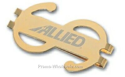 2-1/4"x1-1/4"x1/16" Dollar Sign I Clip W/ Pouch