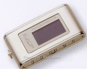 2-1/4"x1-1/4"x1/2" Aluminum Mp3 Player With FM Tuner - 1gb