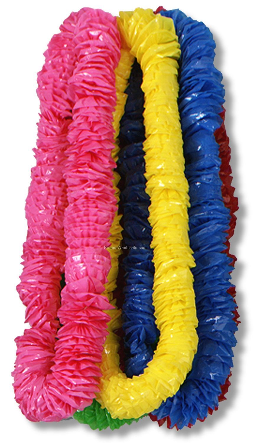 2-1/4"x36" Assorted Soft Twist Poly Leis (144 Pieces)