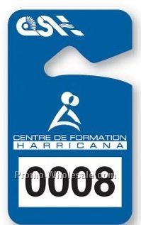 2-3/4"x4-3/4" White Pvc Parking Permit (Front & Back)