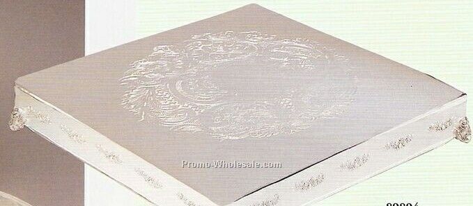 22" Square Silver Plated Cake Plateau