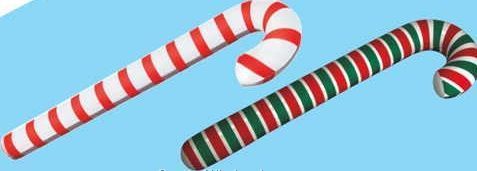24" Inflatable Candy Cane