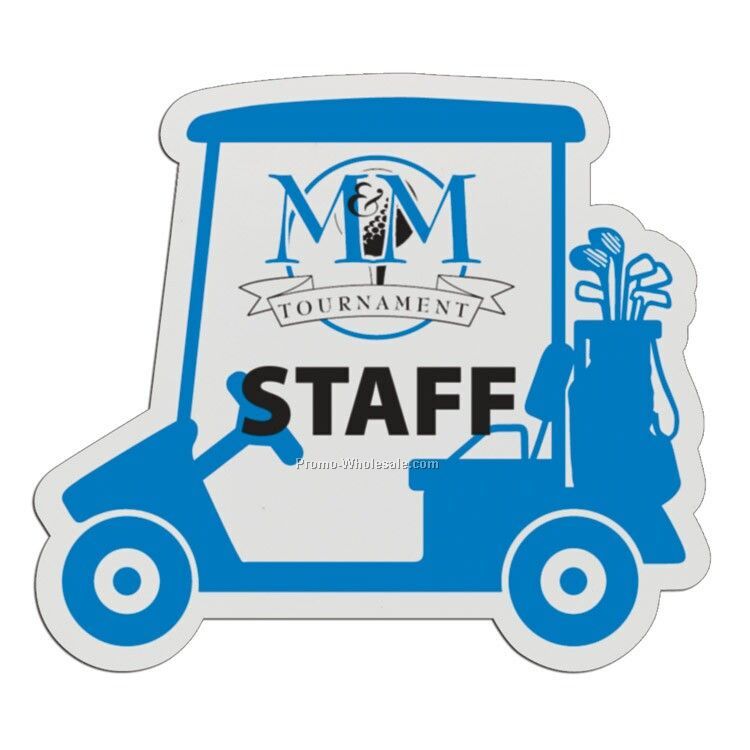 3" Golf Cart Plastic Badge