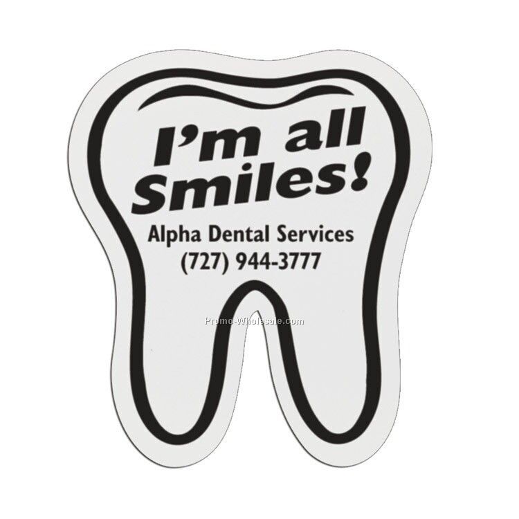 3" Tooth Plastic Badge