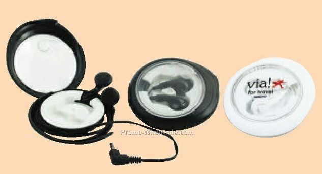 3-1/4"x3"x3/4" Earphones In Rotating Case