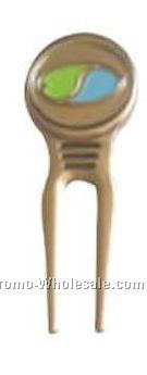 3.23"x1.14"x.19" Zinc Alloy Golf Divot Tool