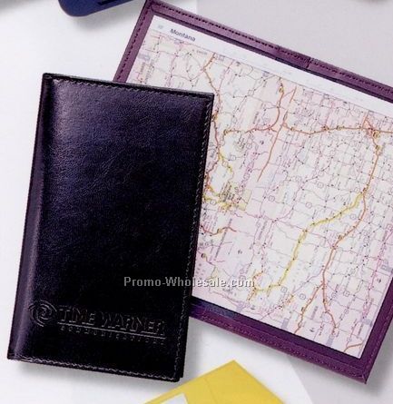 3-3/4"x6-1/4" Stitched Pocket Atlas (Fine Pearl & Softhide Vinyl)