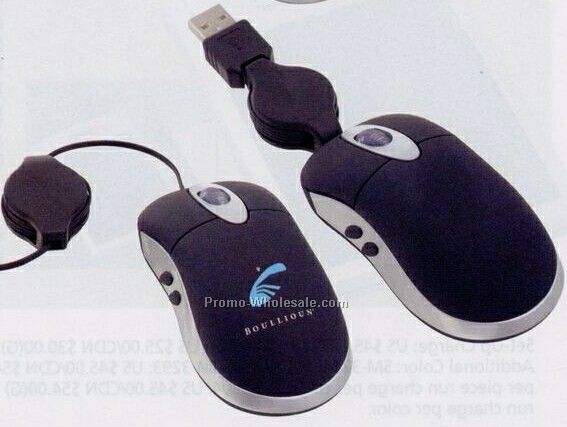 3-3/8"x1-3/4" 5 Button Optical Mouse