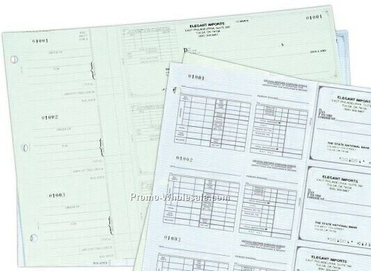 3 To A Page Check Blue Disbursement Checks