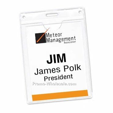 3"x4" Heavyweight Vertical Vinyl Nametag Holder