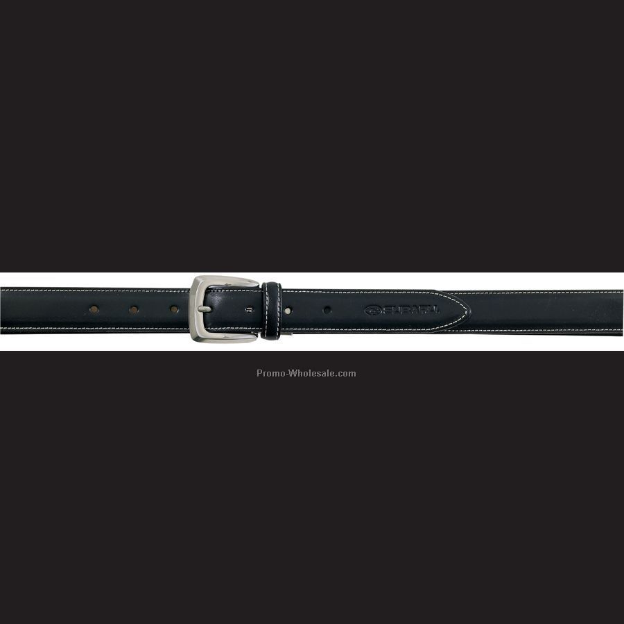 30mm Contrast Stitch Leather Casual Belt