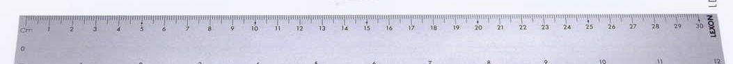 31-1/5cmx3-1/2cmx.7cm Ruler (Cm/Inches Index)