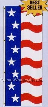 3'x8' Stock America Forever Drape Banners - Star/ Wavy Stripes