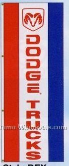 3'x8' Stock Dealer Logo Double Face Drape Flag - Dodge Trucks