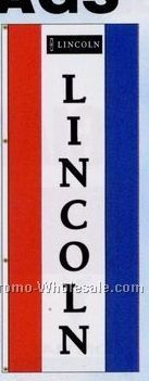 3'x8' Stock Dealer Logo Single Face Drape Flag - Lincoln