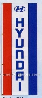 3'x8' Stock Double Face Dealer Rotator Logo Flags - Hyundai