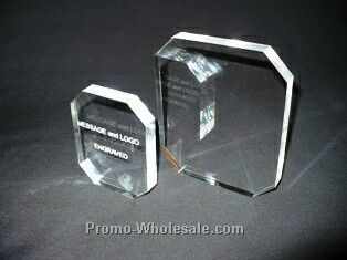 4" X 5" Clear Or Jade Octagon Acrylic Lucite Award