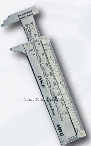 4-3/8"x1-1/2" Custom Stainless Steel Etched Metal Caliper