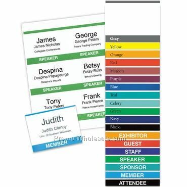 4"x3" Standard Title & Color Bar Nametag Inserts