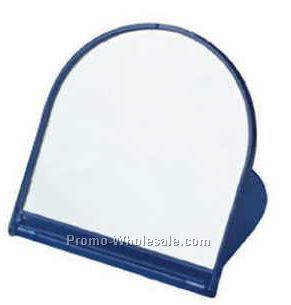 4"x3-7/10" Transparent Plastic Half Round Double Side Mirror