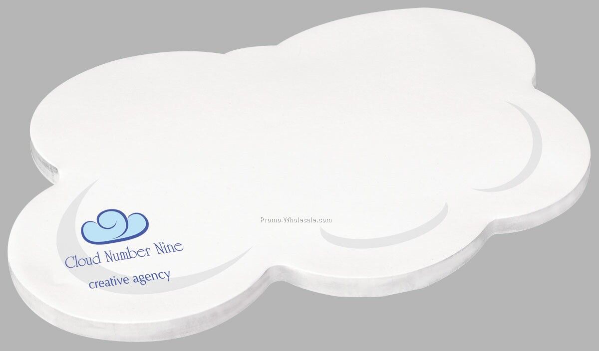 4"x6" Earth Friendly Adhesive Notes - Cloud Shaped (50)