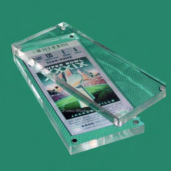 4"x9"x7/8" Sports Ticket Display 2 Part Embedment