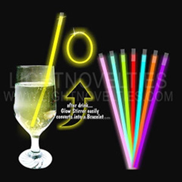 5" Glow Cocktail Stir Stick - Pink