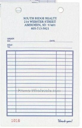 5-5/8"x8-1/2" 2 Part All Purpose Register Forms