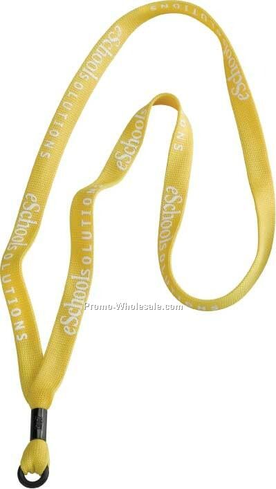 5/8" Polyester Tube Lanyard With Metal Crimp & Rubber O-ring