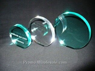 6" Clear Or Jade Round Acrylic Lucite Award