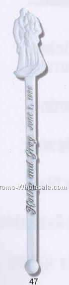 6" Stock Bride And Groom Stirrer (Blank)