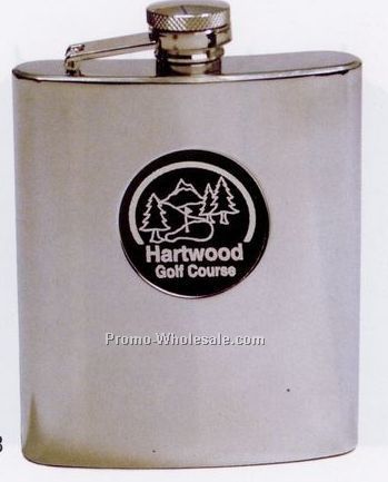 7 Oz. Mirror Finish Flask With Funnel & Gift Box