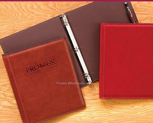 8-1/2"x11" Business Leather Ring Binder