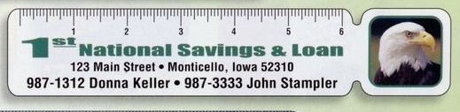 8-1/4"x1-5/8" Square Shape Economy Ruler