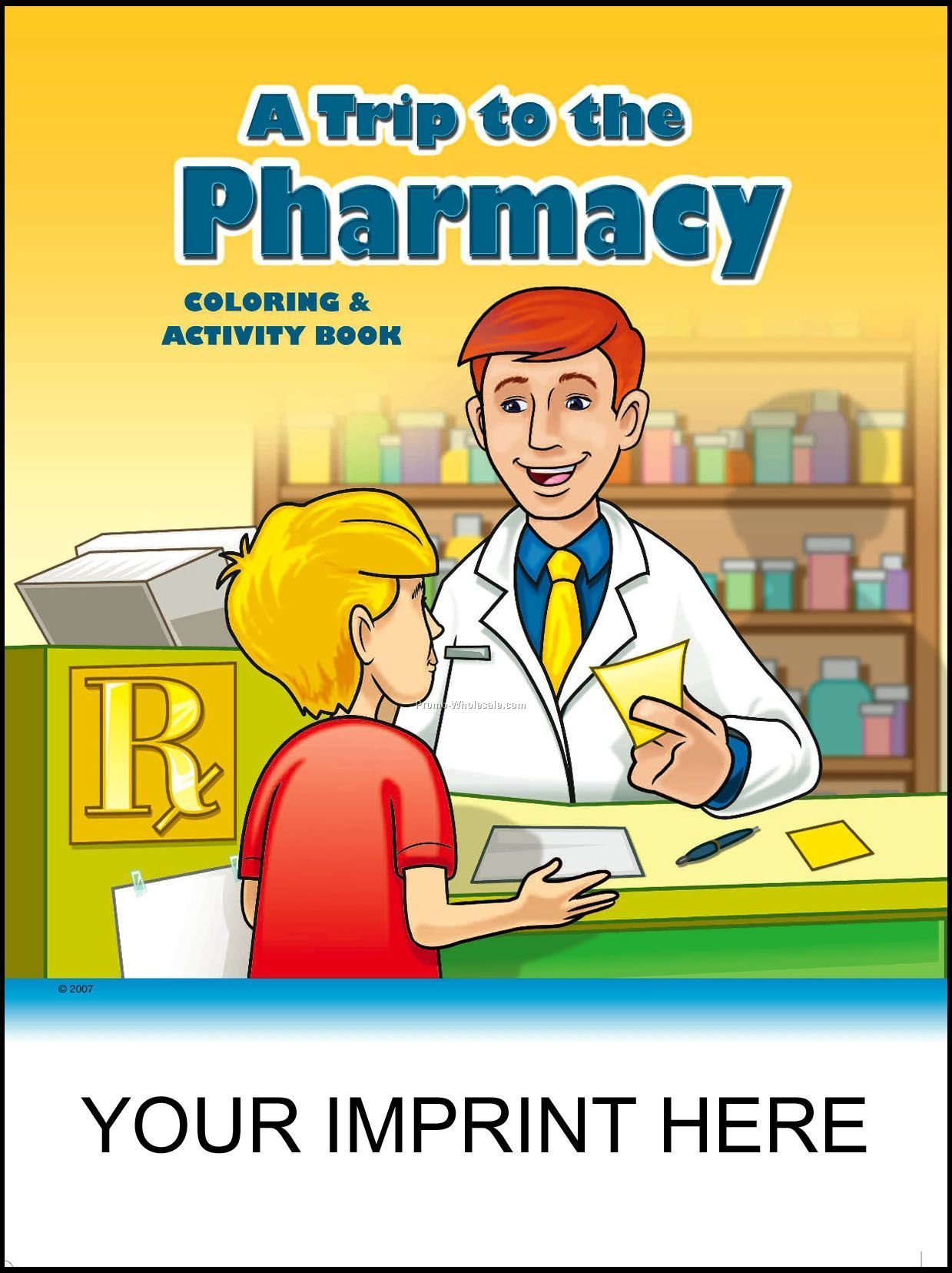 8-3/8"x10-7//8" A Visit To The Pharmacy Coloring & Activity Book