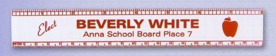 8"x1-1/4" Custom Printed Rulers (1 Side/2 Color)