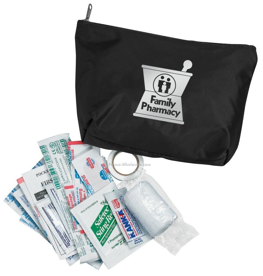 8"x5"x2" Travel First Aid Kit With Amenities (Import)