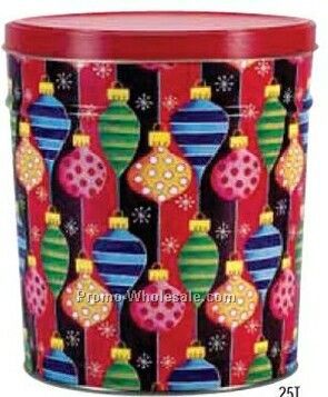 9-7/8"x7-1/4" Decorative Round Tin & Pail - Ornaments