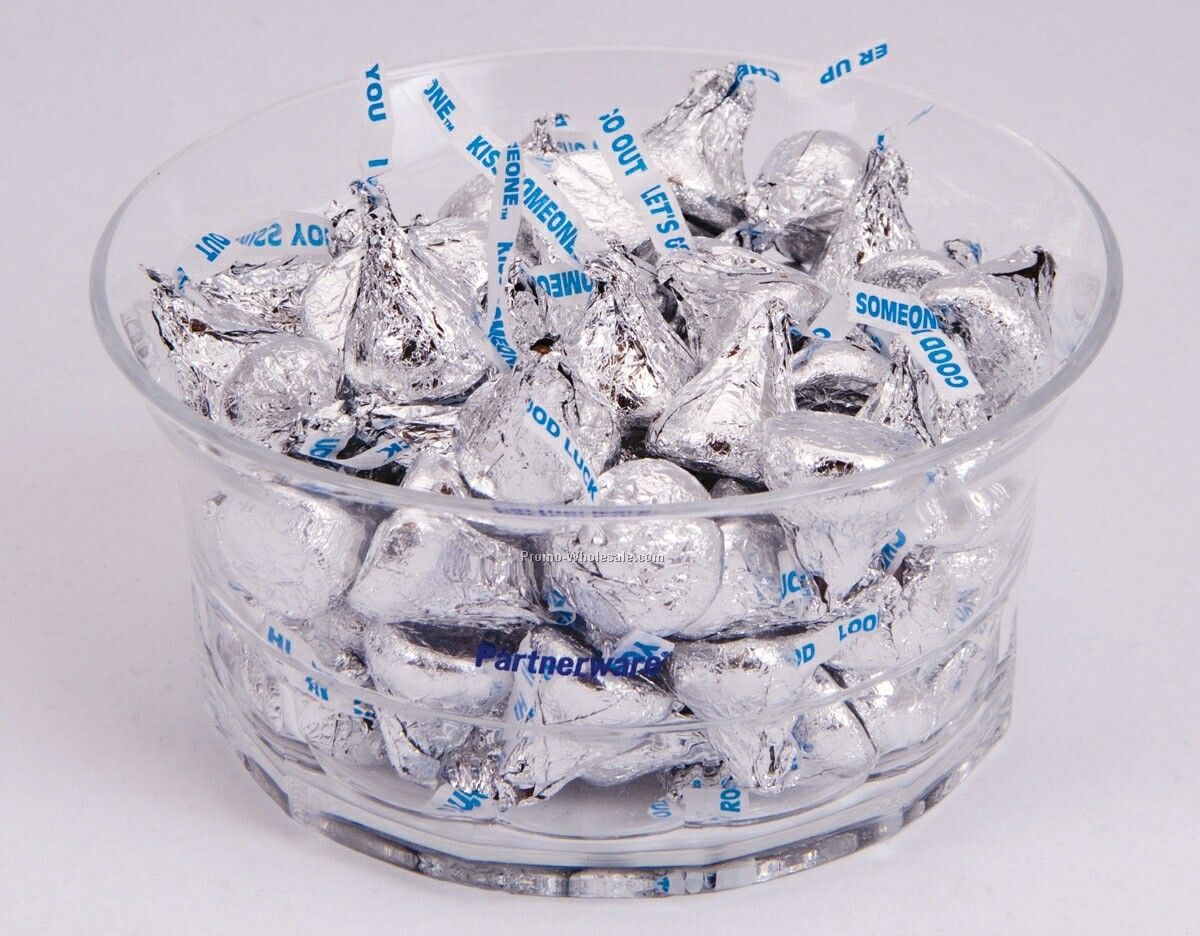 Acrylic Candy Dish Filled With Jordan Almonds