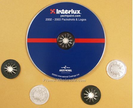 Adhesive Backed Plastic Rosetta Hubs For CD - DVD