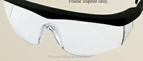 Adjustable Black Former Safety Glasses With Clear Lens