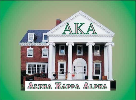 Alpha Kappa Alpha Sorority House Badge W/ Metal Pin (2-1/8"x3-1/8")
