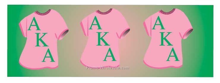 Alpha Kappa Alpha Sorority Shirt Badge W/ Metal Pin (1-5/8"x4-5/8")